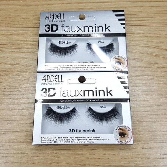 Ardell Professional 3D Faux Mink Fake Lashes 854 Soft Volume 2-Pack - Picture 2 of 5